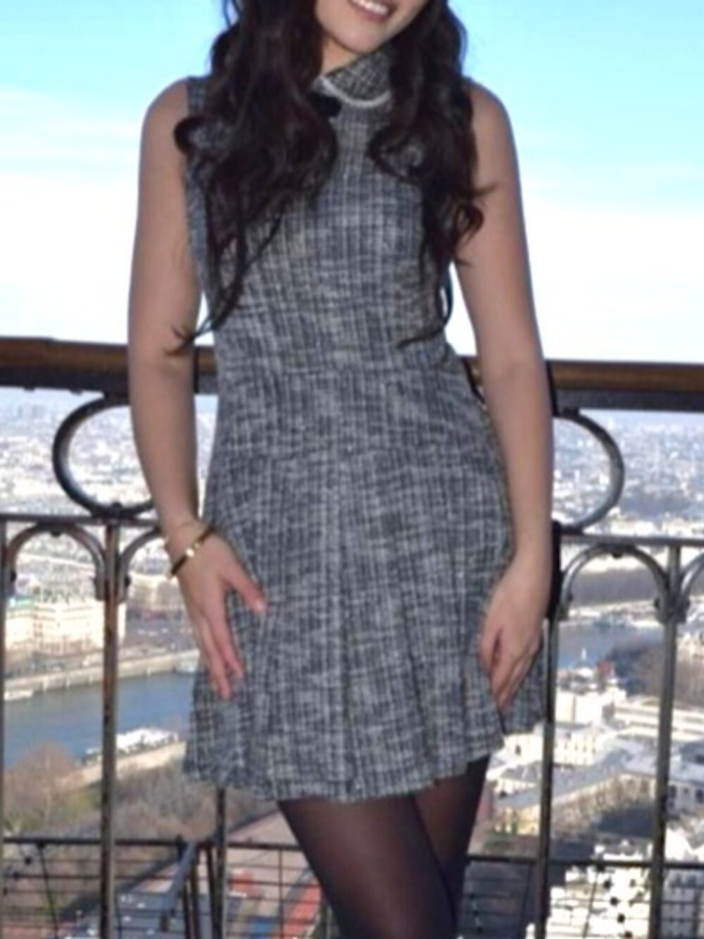 Bow Tweed Dress